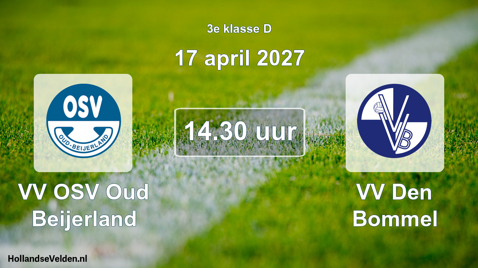 Geplande wedstrijd: VV OSV Oud Beijerland - VV Den Bommel (17 april 2027)