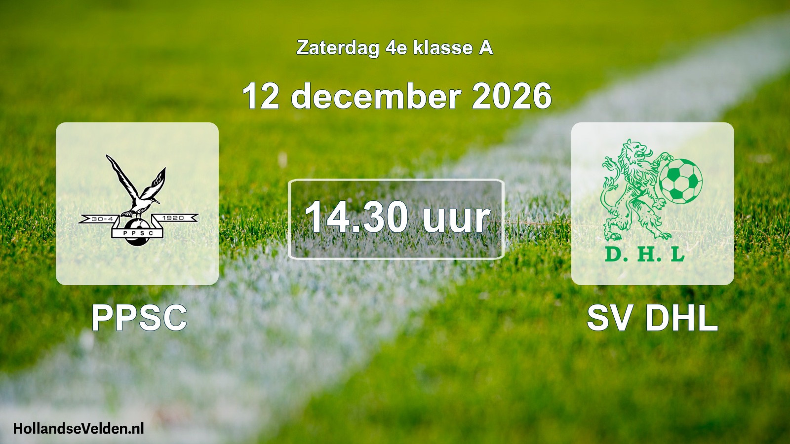Geplande wedstrijd: PPSC - SV DHL (12 december 2026)
