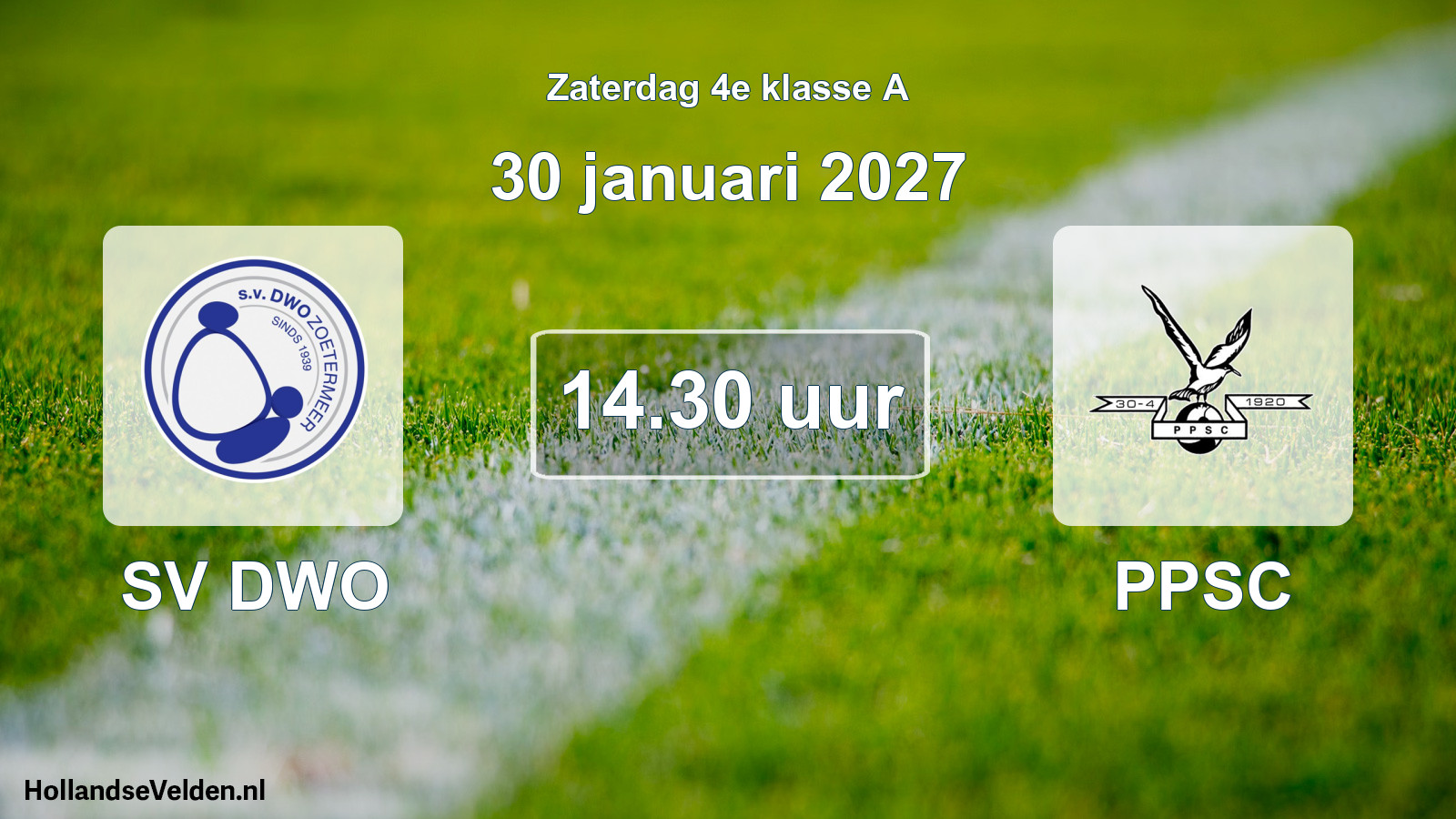 Geplande wedstrijd: SV DWO - PPSC (30 januari 2027)