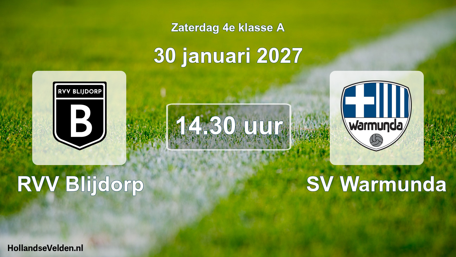 Scheduled Match: RVV Blijdorp - SV Warmunda (30 January 2027)