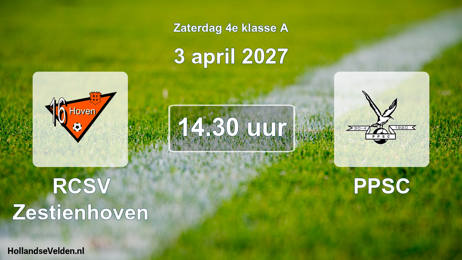 Geplande wedstrijd: RCSV Zestienhoven - PPSC (3 april 2027)