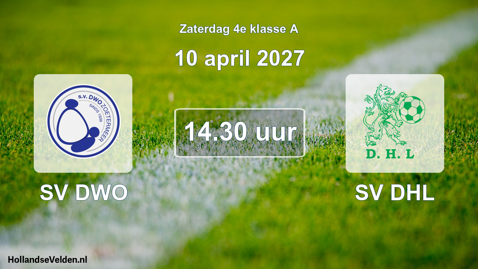 Geplande wedstrijd: SV DWO - SV DHL (10 april 2027)