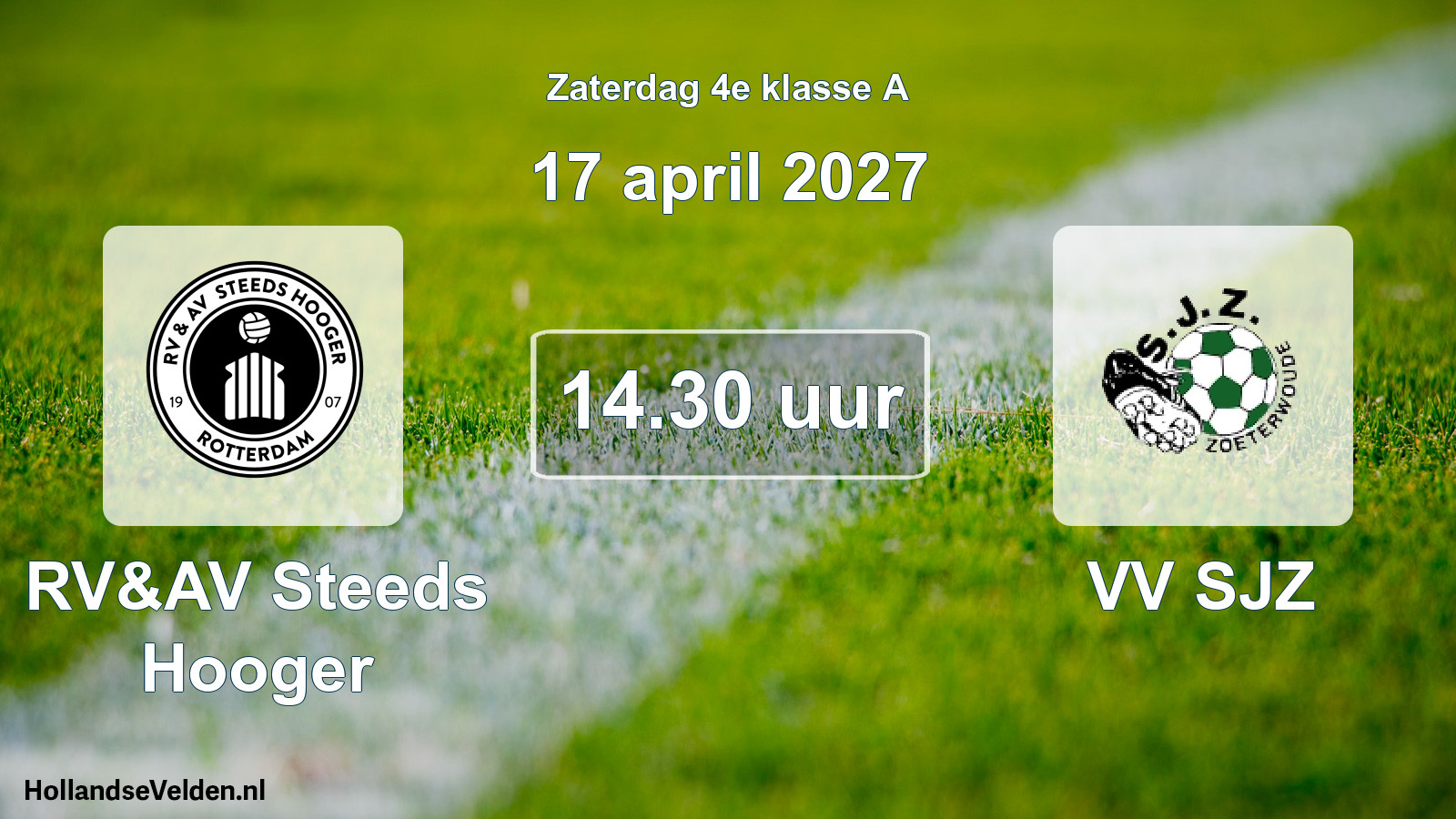 Geplande wedstrijd: RV&AV Steeds Hooger - VV SJZ (17 april 2027)