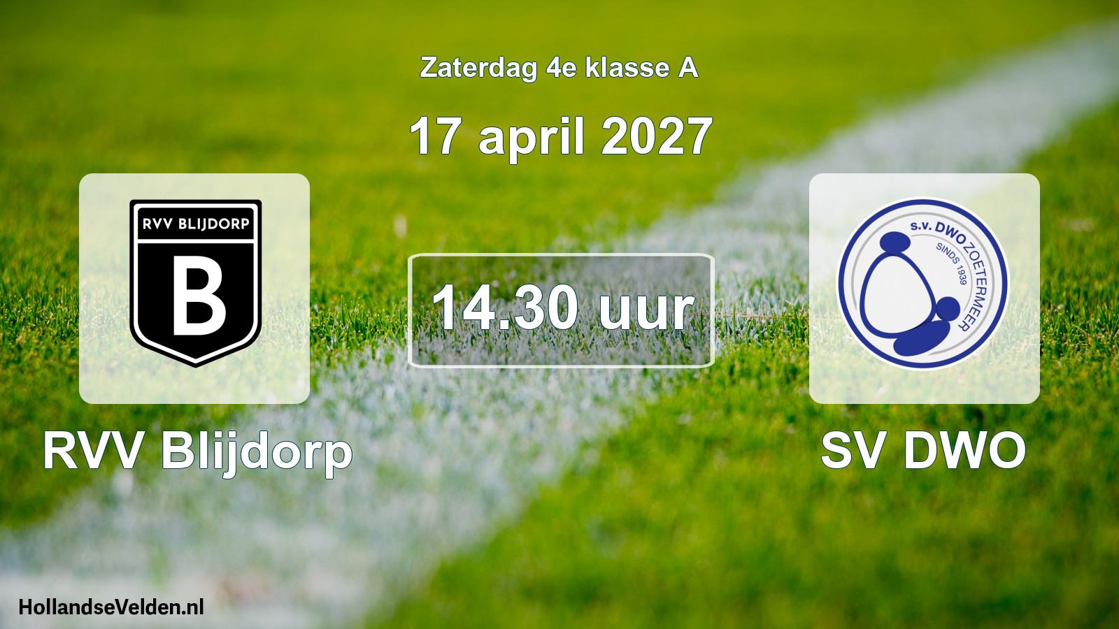 Scheduled Match: RVV Blijdorp - SV DWO (17 April 2027)