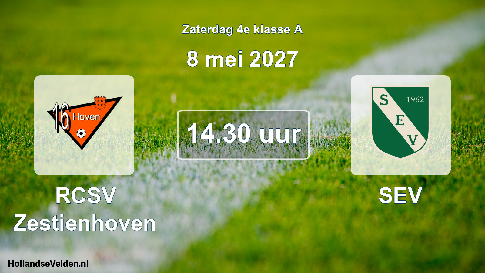 Geplande wedstrijd: RCSV Zestienhoven - SEV (8 mei 2027)