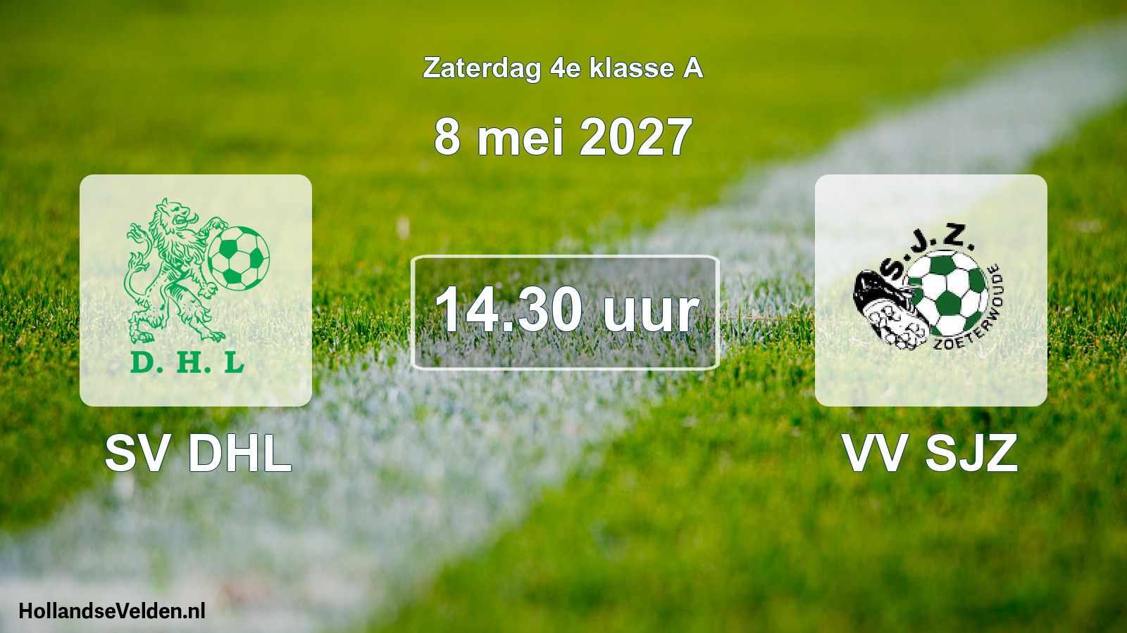 Geplande wedstrijd: SV DHL - VV SJZ (8 mei 2027)