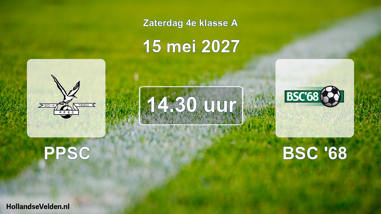 Geplande wedstrijd: PPSC - BSC '68 (15 mei 2027)