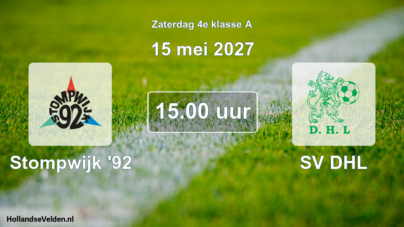 Geplande wedstrijd: Stompwijk '92 - SV DHL (15 mei 2027)