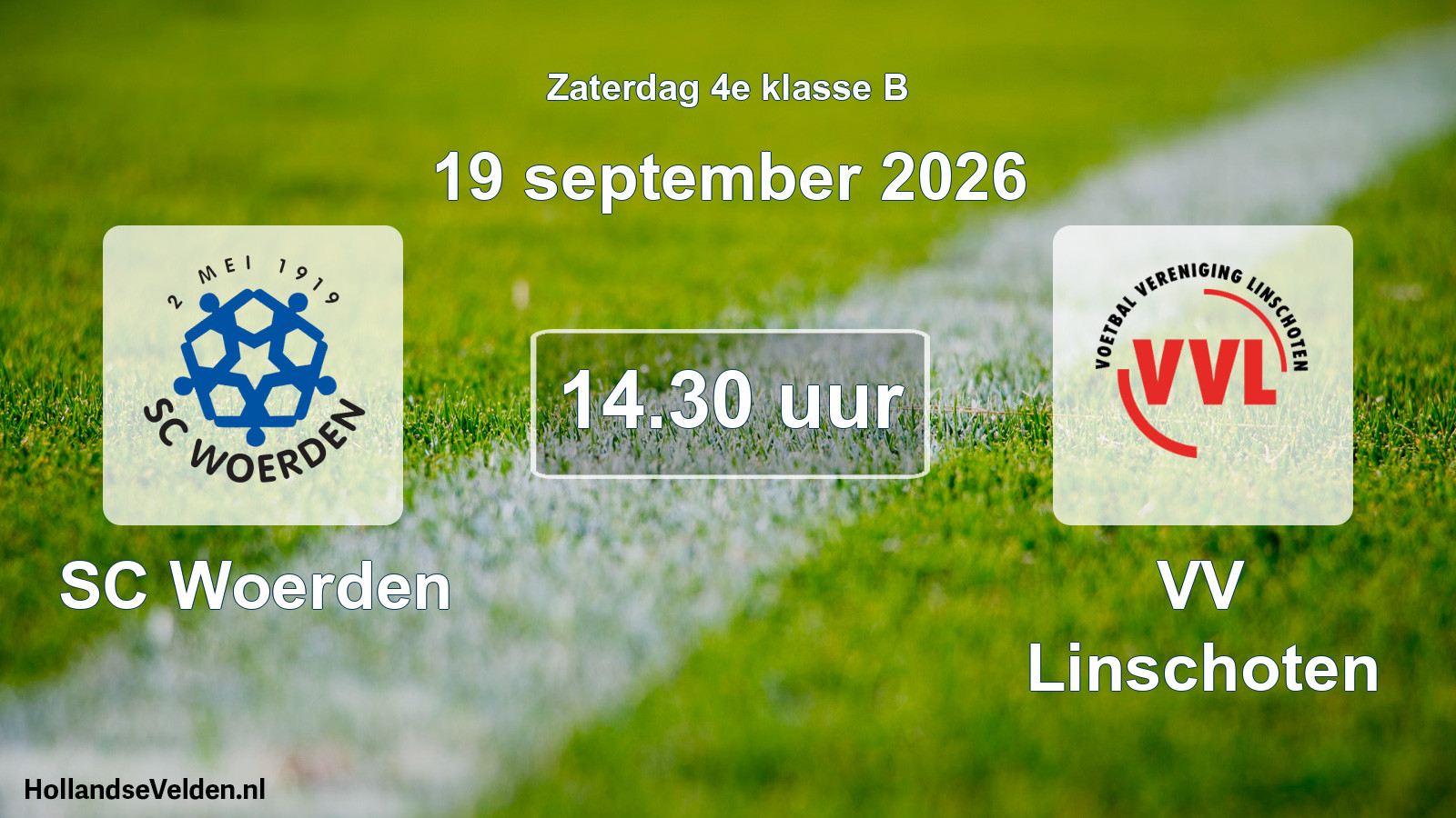 Geplande wedstrijd: SC Woerden - VV Linschoten (19 september 2026)