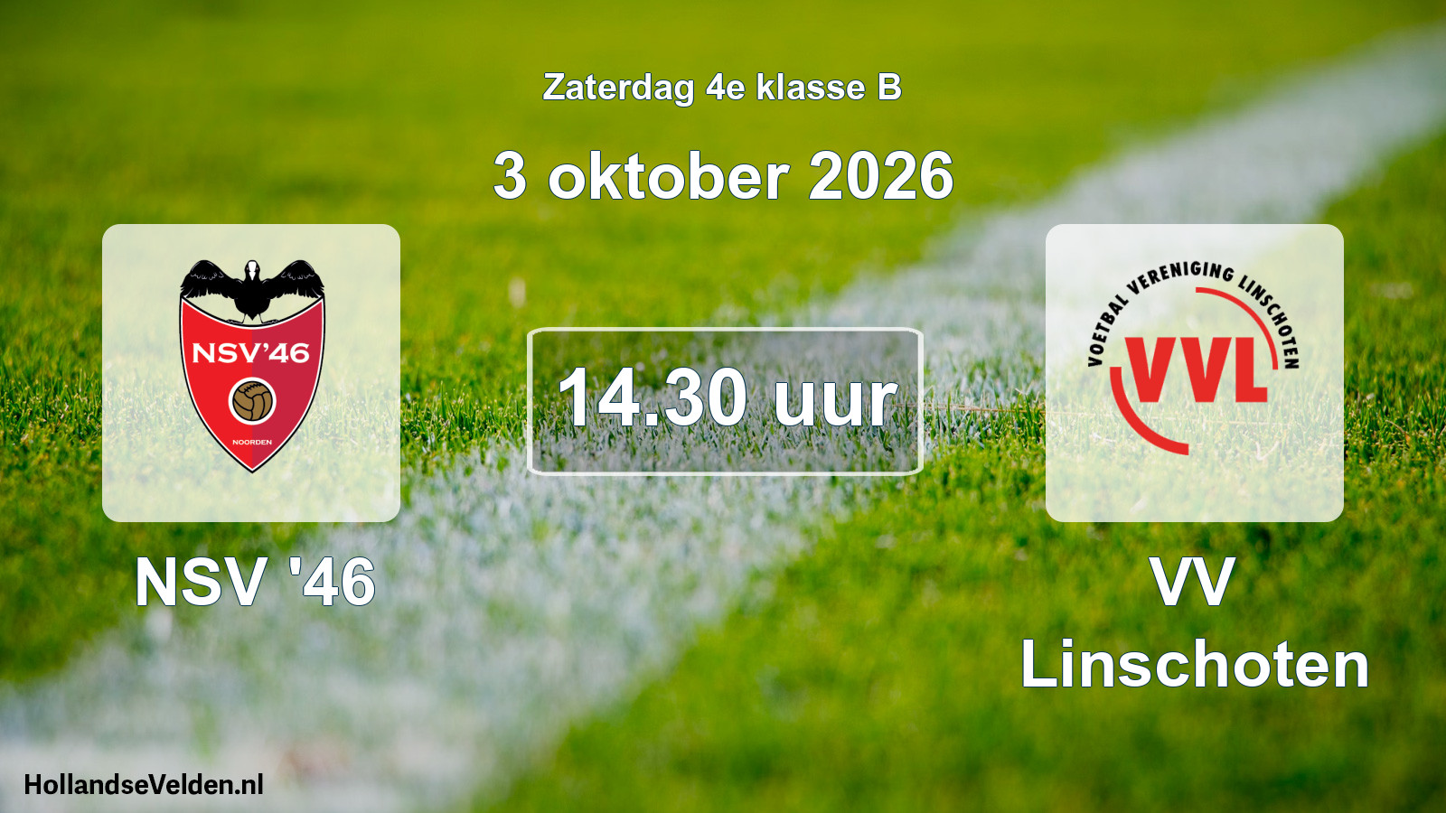 Geplande wedstrijd: NSV '46 - VV Linschoten (3 oktober 2026)