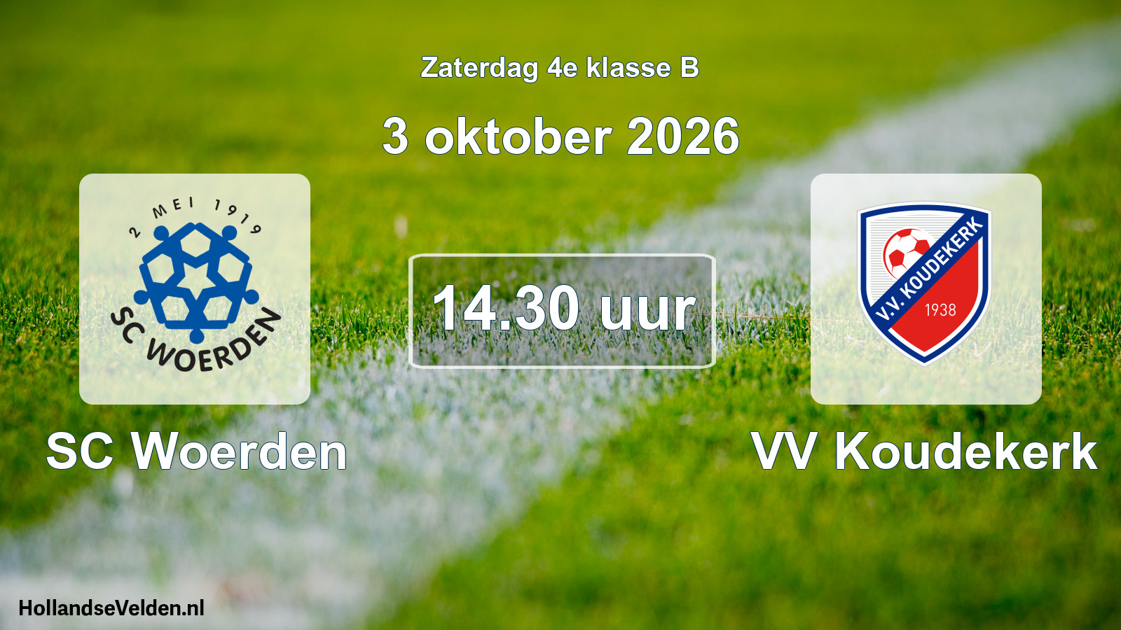 Geplande wedstrijd: SC Woerden - VV Koudekerk (3 oktober 2026)