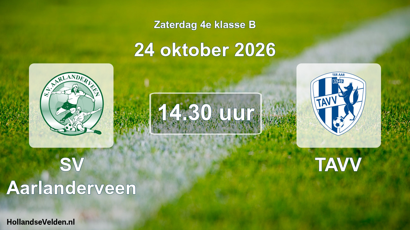 Geplande wedstrijd: SV Aarlanderveen - TAVV (24 oktober 2026)