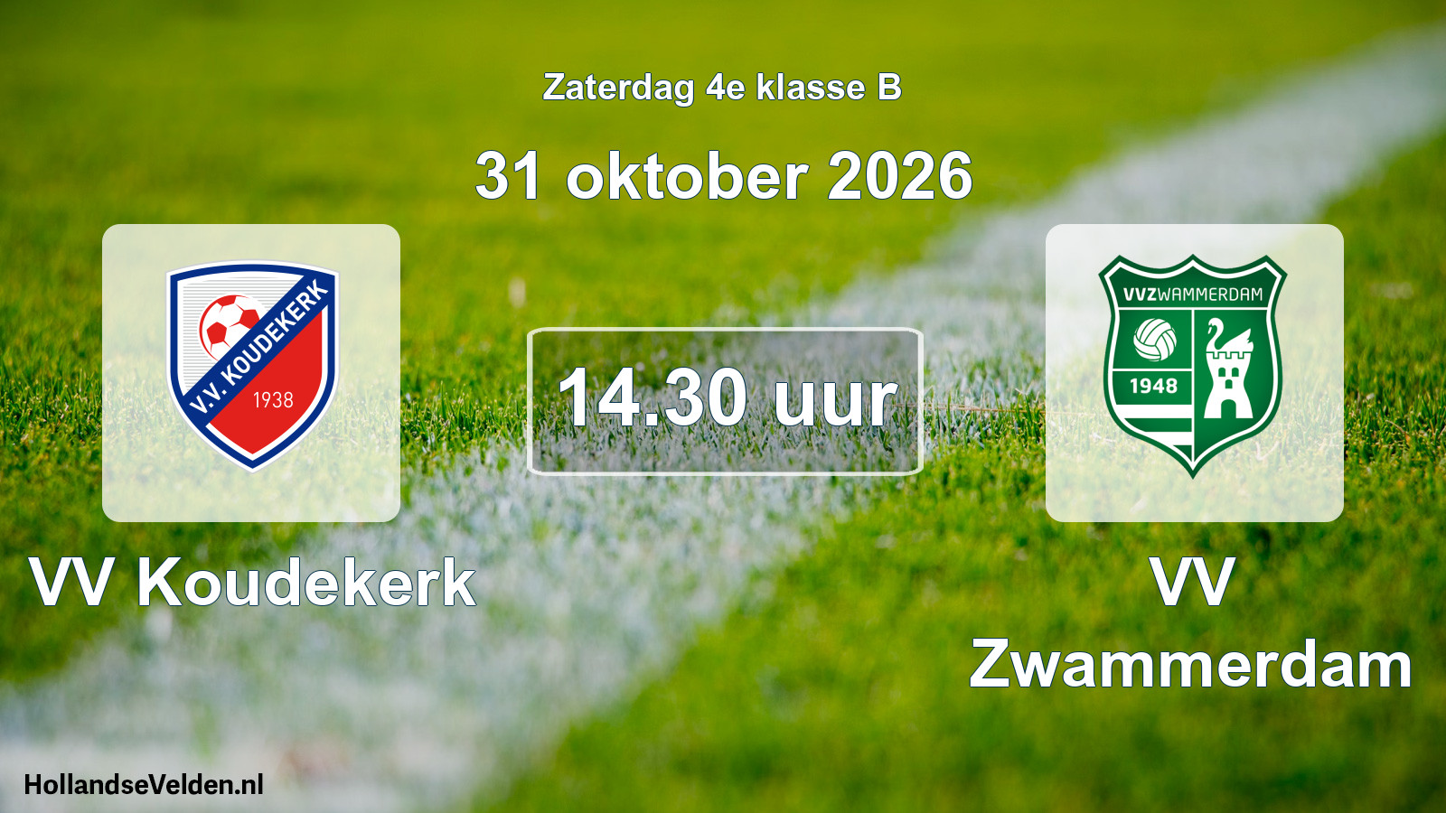 Geplande wedstrijd: VV Koudekerk - VV Zwammerdam (31 oktober 2026)