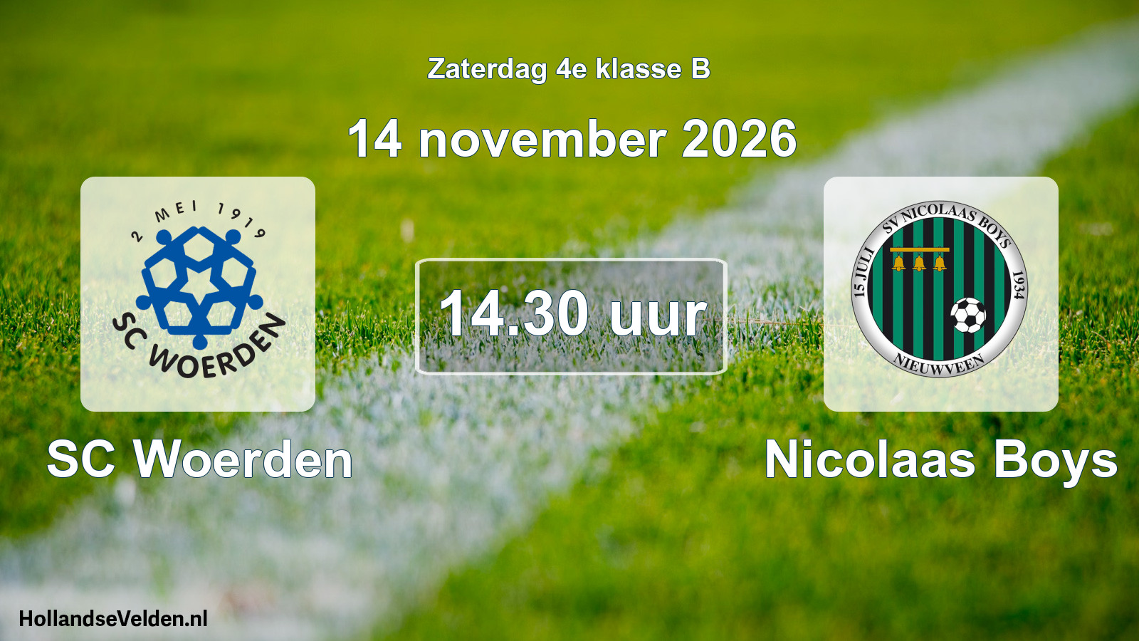 Scheduled Match: SC Woerden - Nicolaas Boys (14 November 2026)
