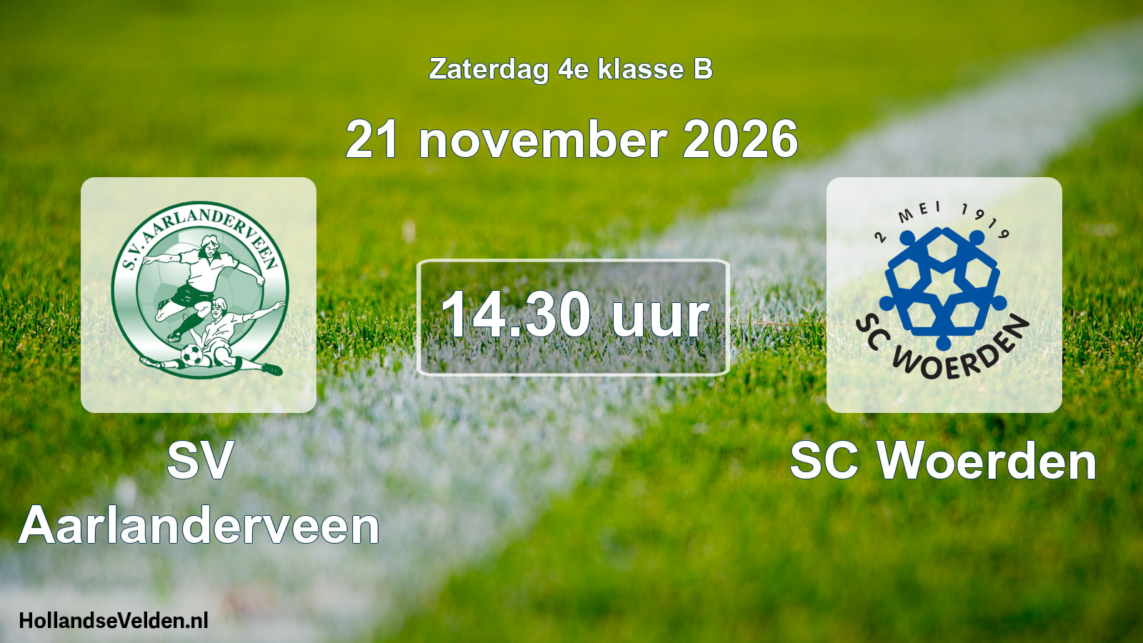 Geplande wedstrijd: SV Aarlanderveen - SC Woerden (21 november 2026)