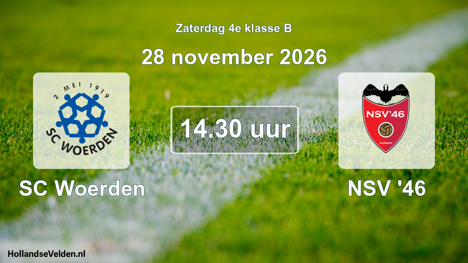 Geplande wedstrijd: SC Woerden - NSV '46 (28 november 2026)