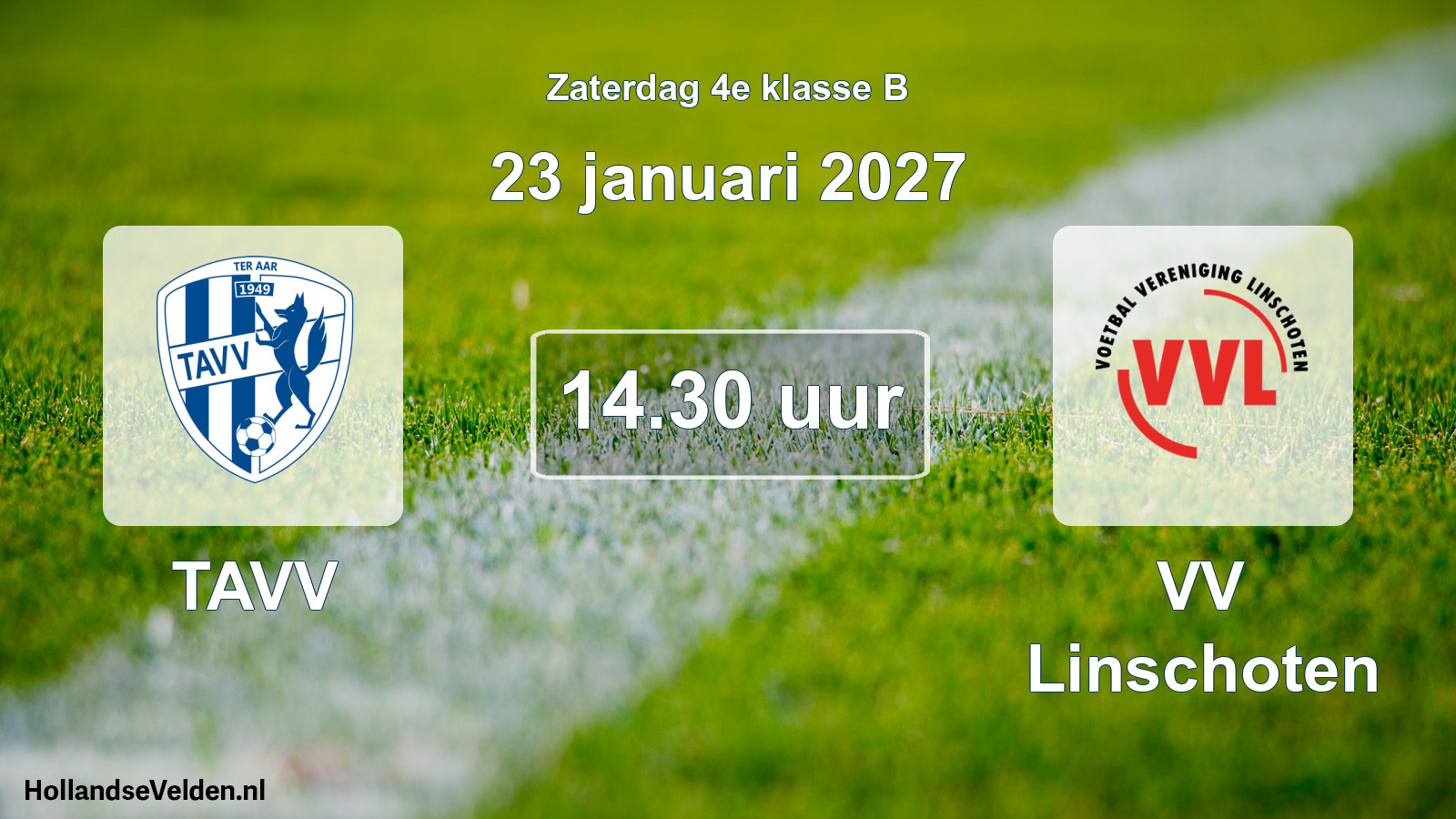 Geplande wedstrijd: TAVV - VV Linschoten (23 januari 2027)