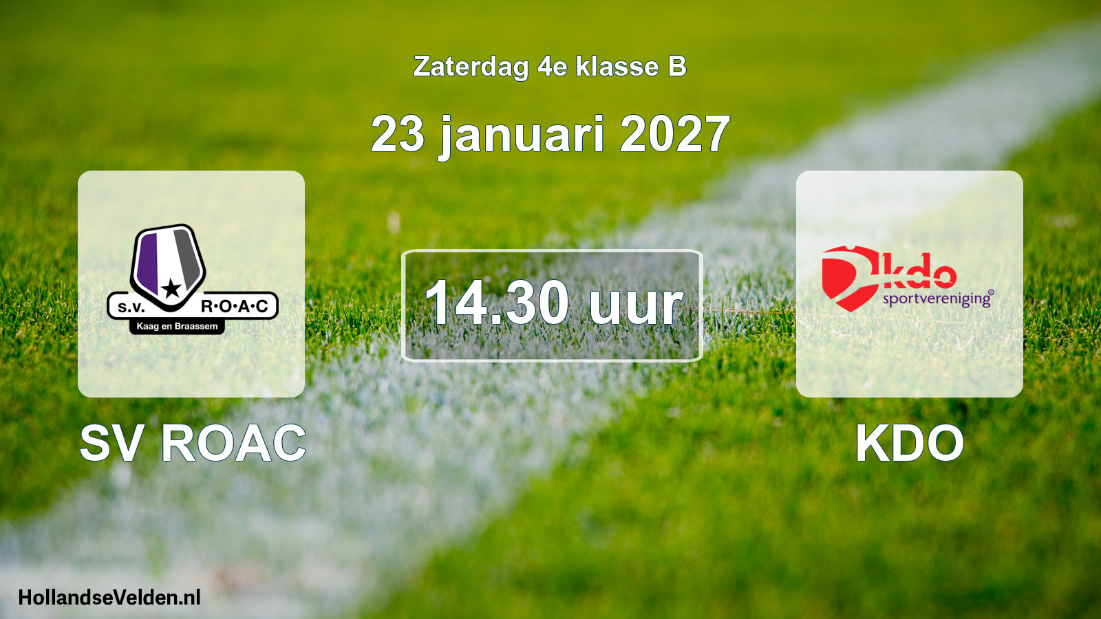 Scheduled Match: SV ROAC - KDO (23 January 2027)