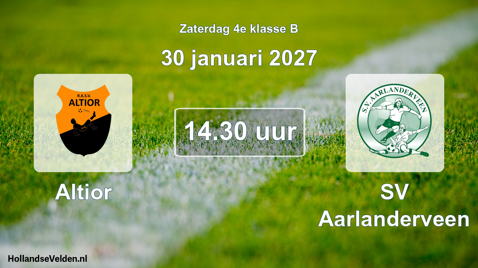 Geplande wedstrijd: Altior - SV Aarlanderveen (30 januari 2027)