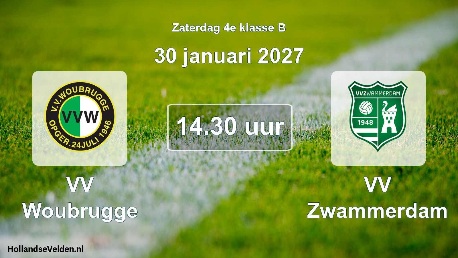 Scheduled Match: VV Woubrugge - VV Zwammerdam (30 January 2027)