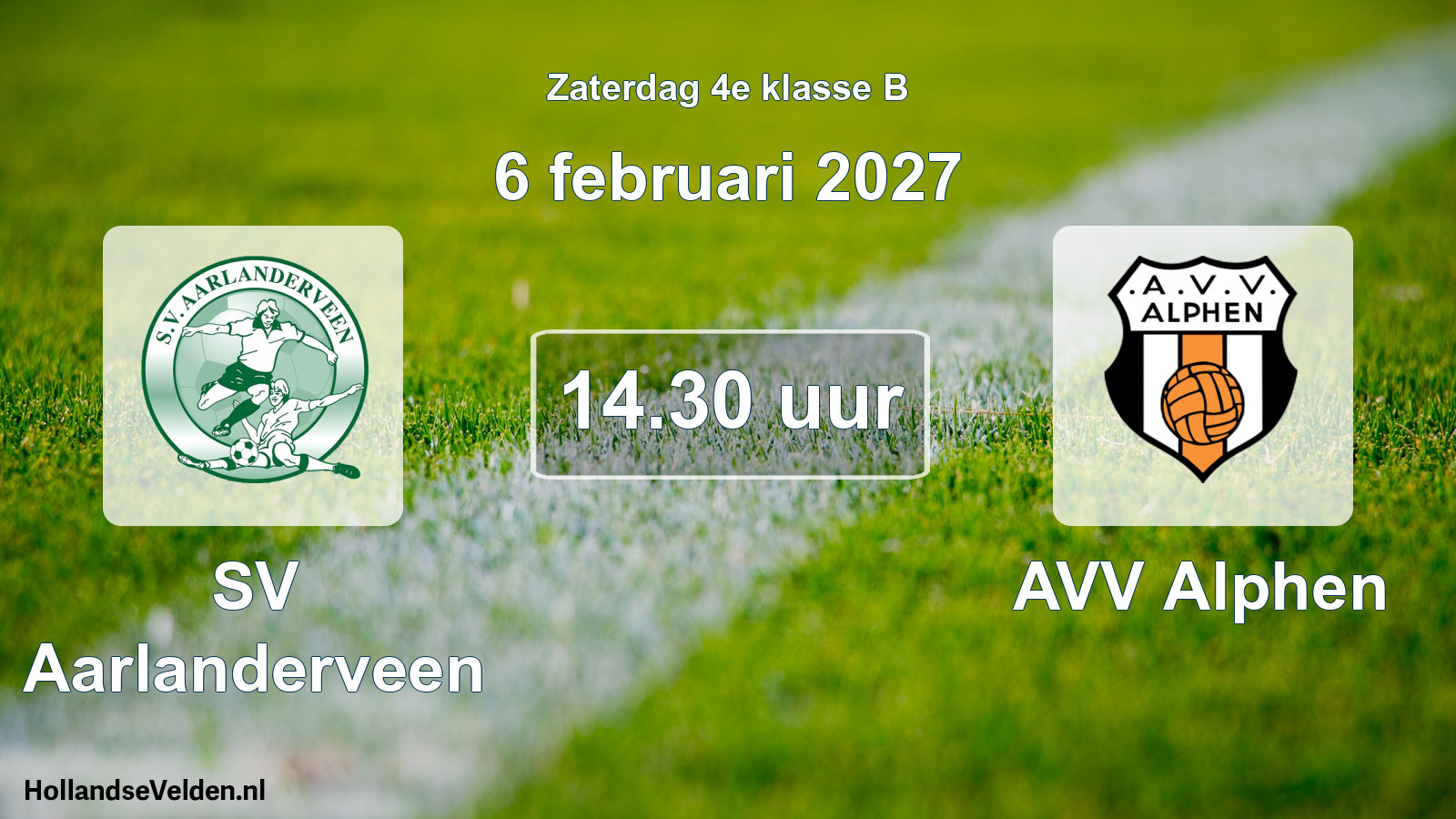 Geplande wedstrijd: SV Aarlanderveen - AVV Alphen (6 februari 2027)