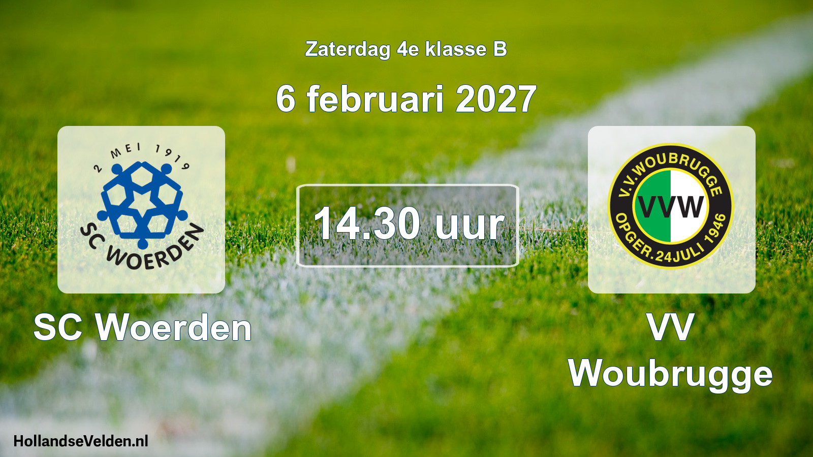 Geplande wedstrijd: SC Woerden - VV Woubrugge (6 februari 2027)