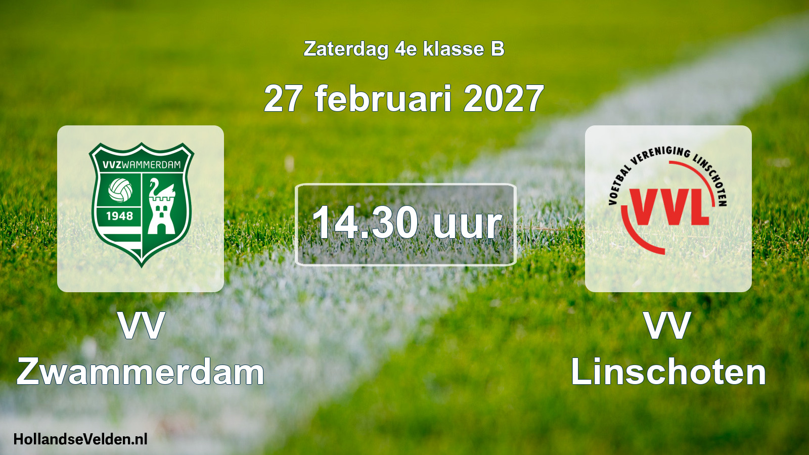 Geplande wedstrijd: VV Zwammerdam - VV Linschoten (27 februari 2027)