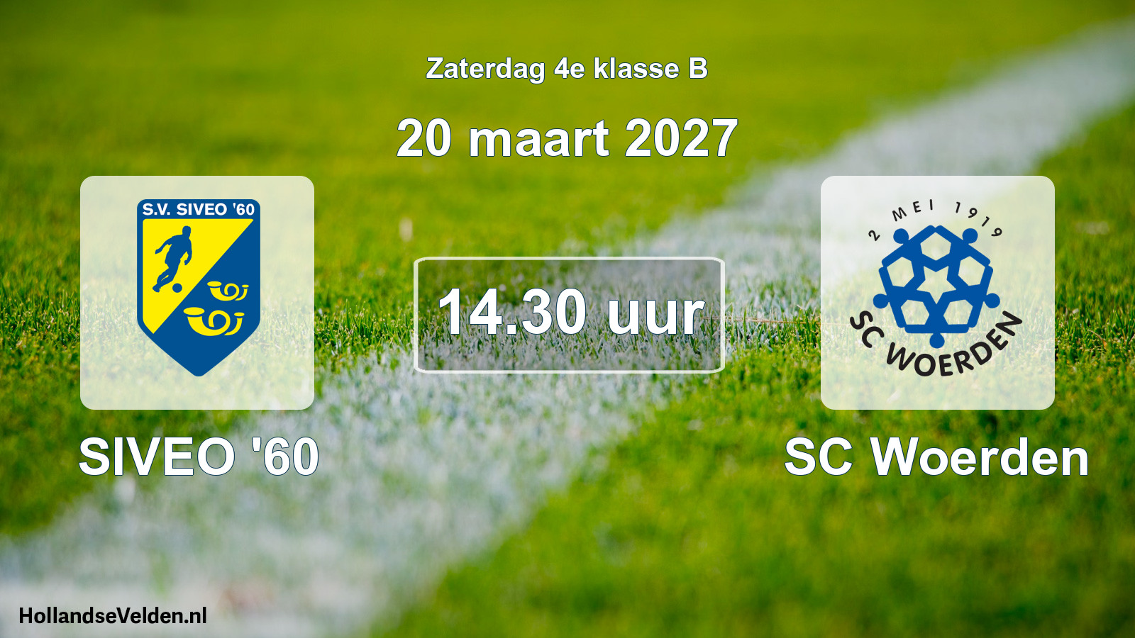 Geplande wedstrijd: SIVEO '60 - SC Woerden (20 maart 2027)