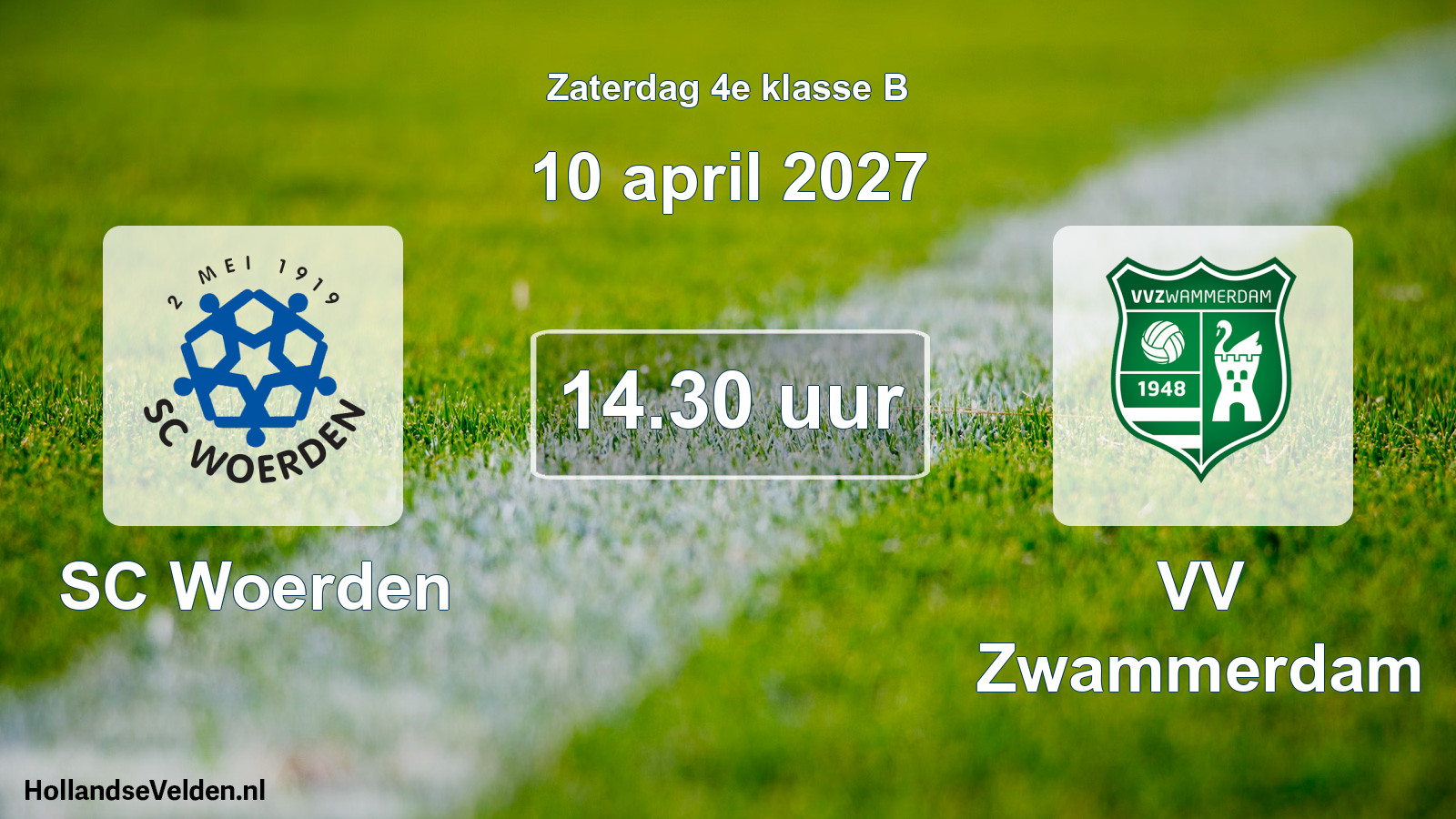 Geplande wedstrijd: SC Woerden - VV Zwammerdam (10 april 2027)