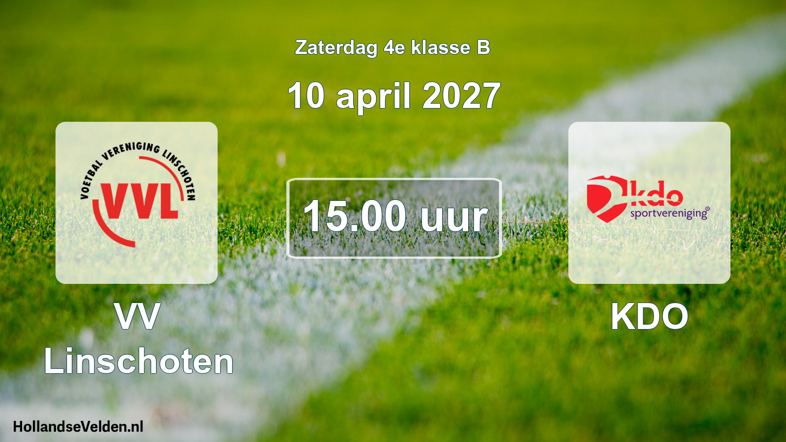 Geplande wedstrijd: VV Linschoten - KDO (10 april 2027)
