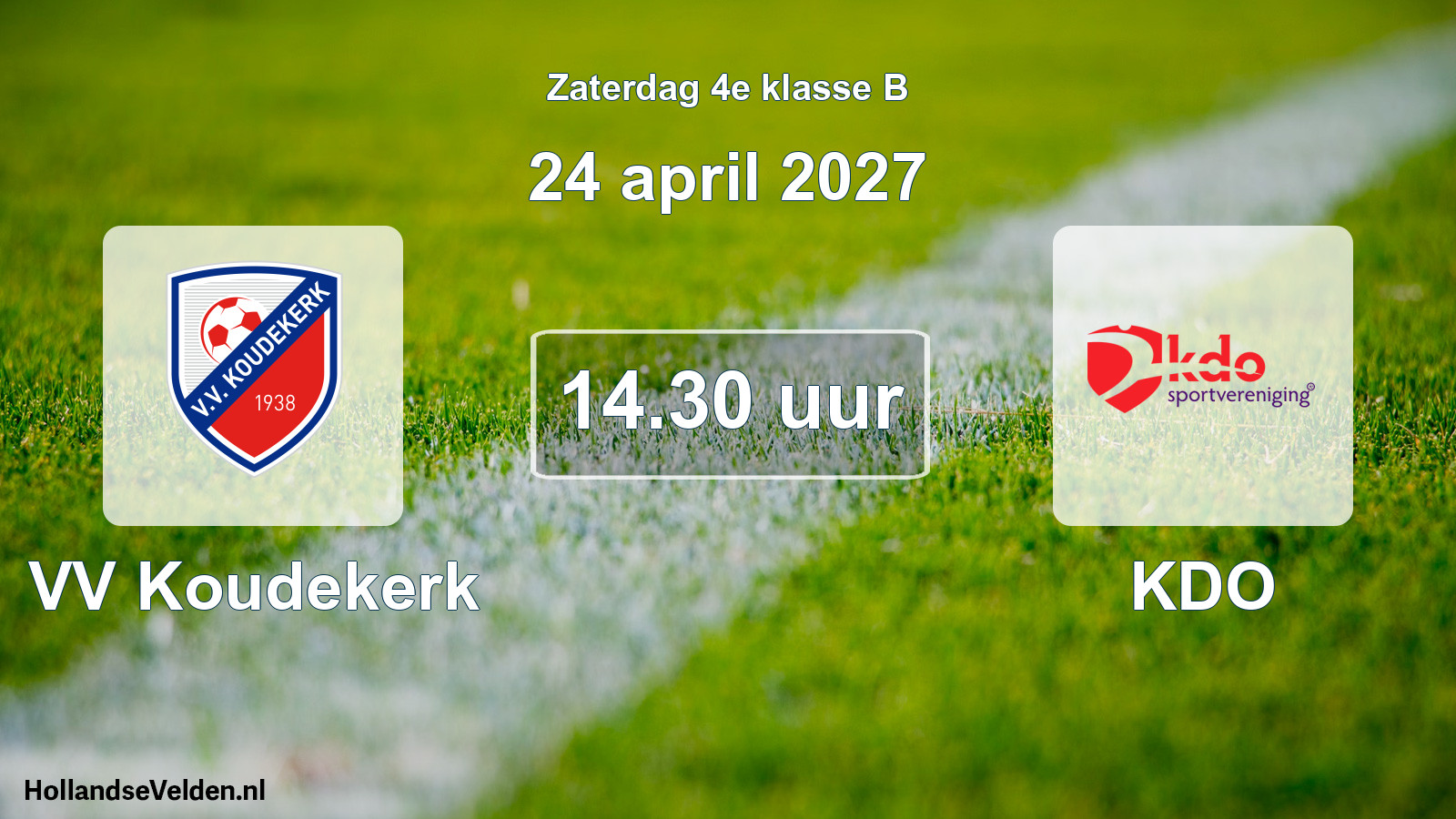 Geplande wedstrijd: VV Koudekerk - KDO (24 april 2027)