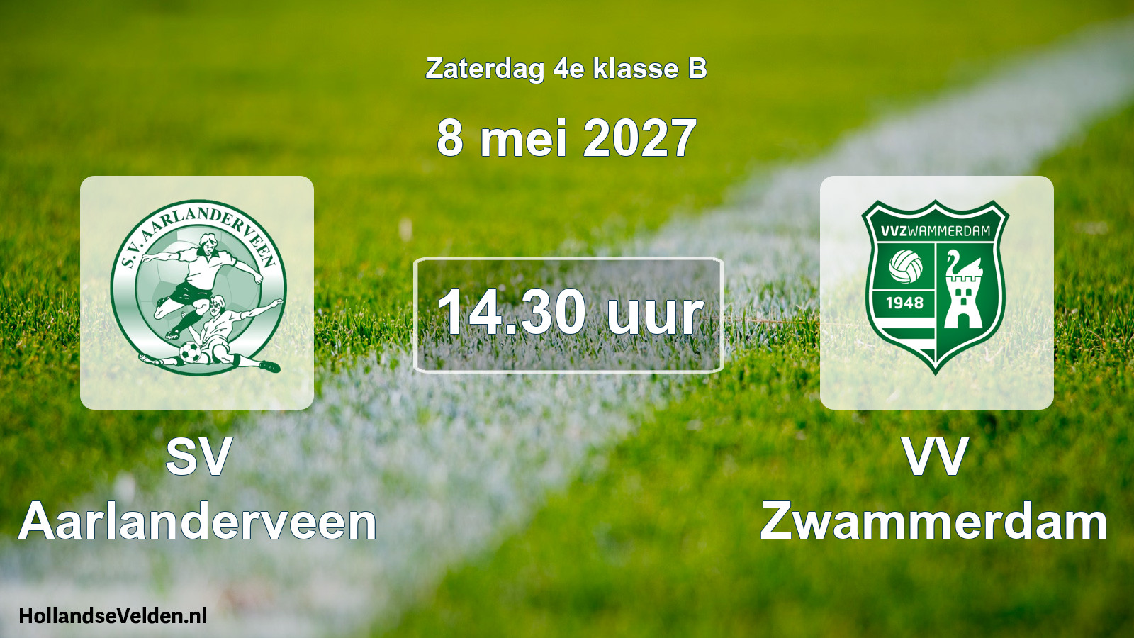 Geplande wedstrijd: SV Aarlanderveen - VV Zwammerdam (8 mei 2027)