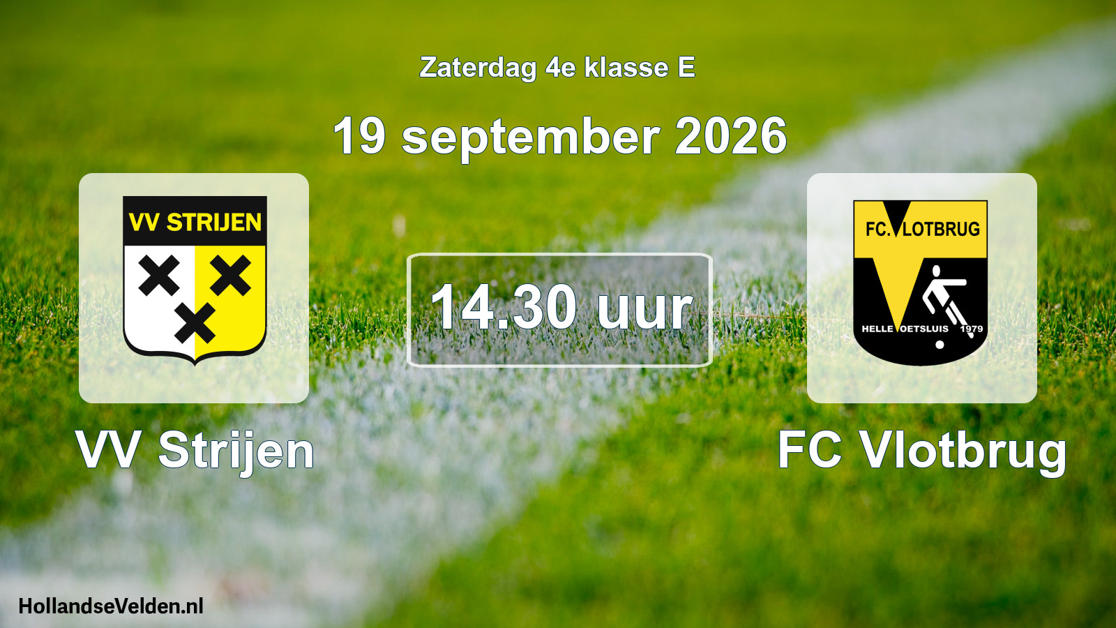 Geplande wedstrijd: VV Strijen - FC Vlotbrug (19 september 2026)