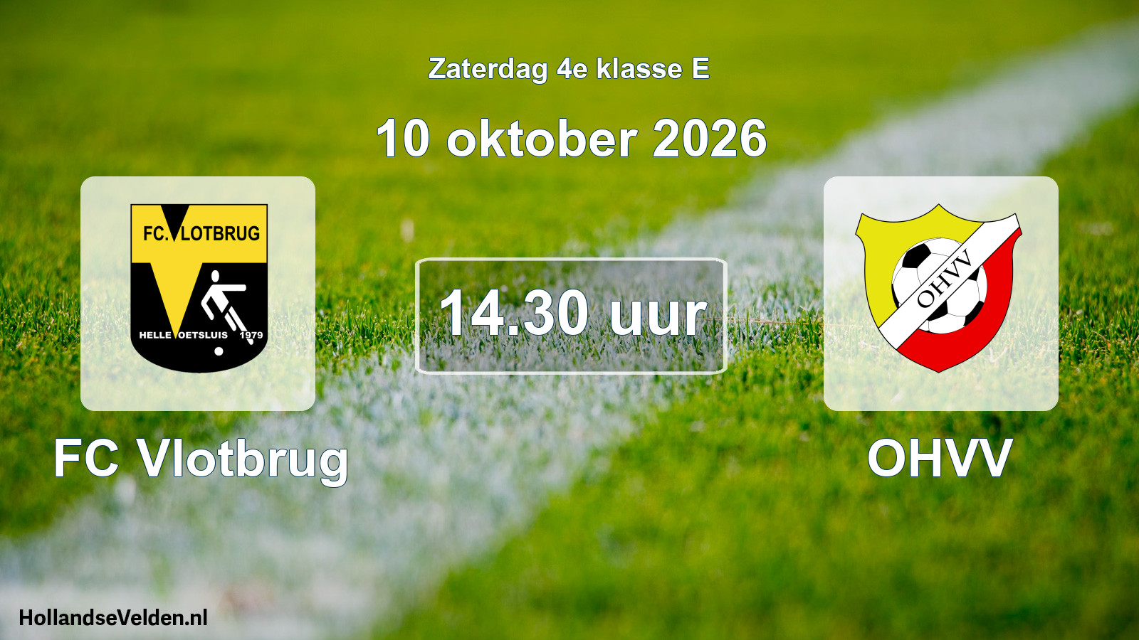 Geplande wedstrijd: FC Vlotbrug - OHVV (10 oktober 2026)