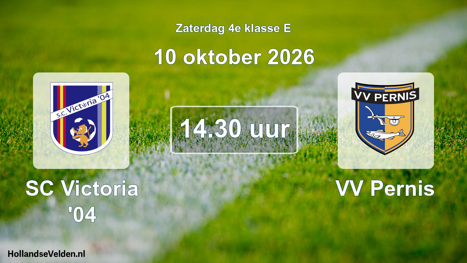 Geplande wedstrijd: SC Victoria '04 - VV Pernis (10 oktober 2026)