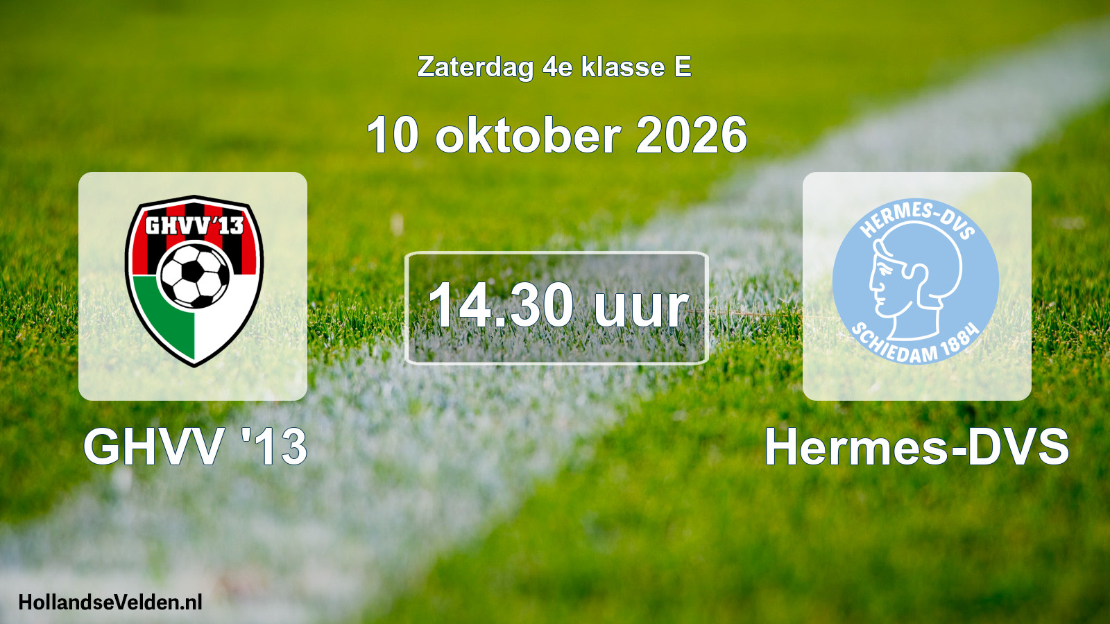 Geplande wedstrijd: GHVV '13 - Hermes-DVS (10 oktober 2026)