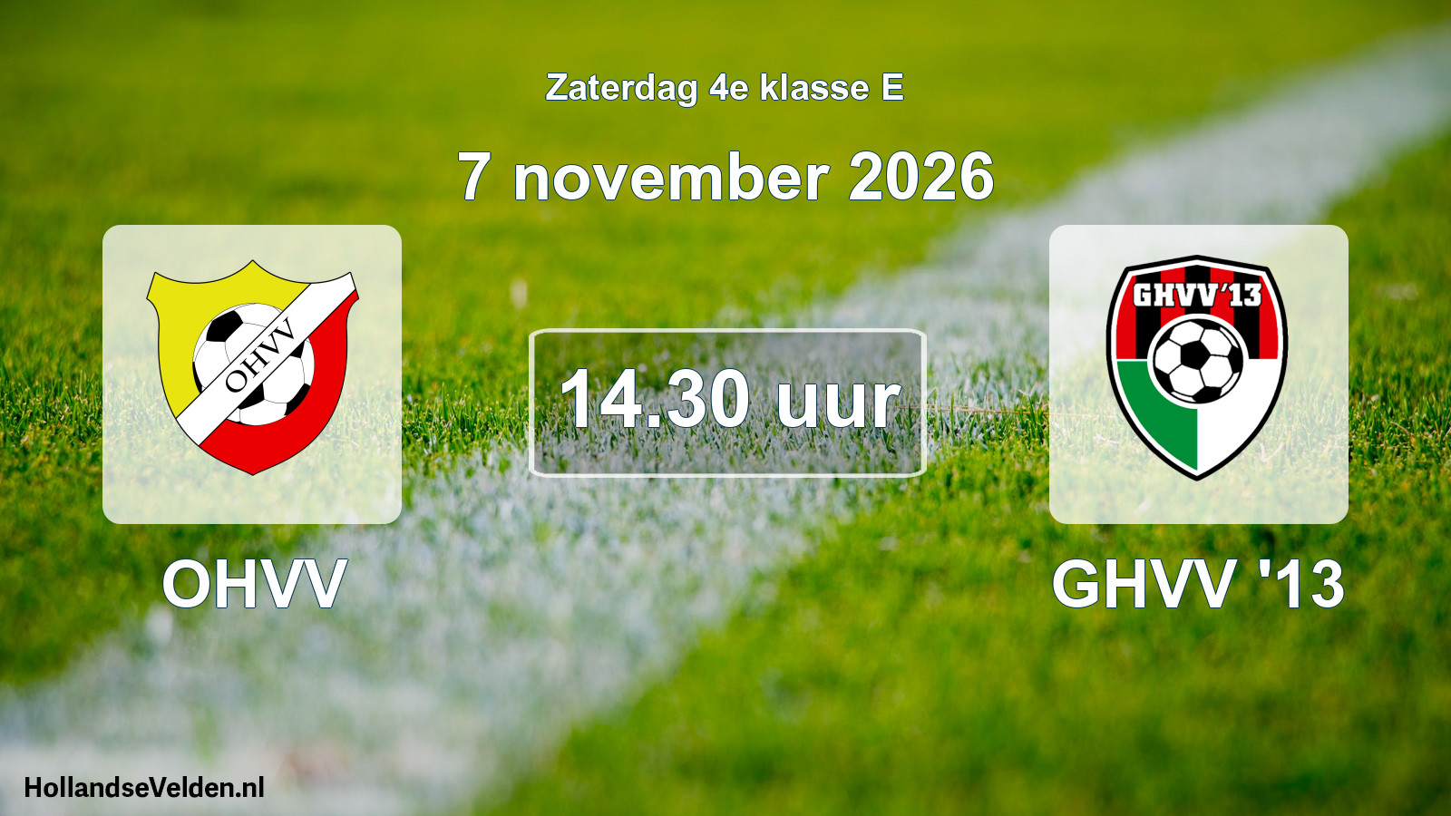 Geplande wedstrijd: OHVV - GHVV '13 (7 november 2026)
