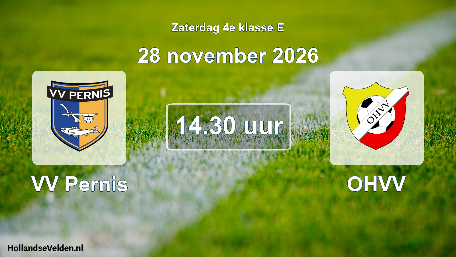 Geplande wedstrijd: VV Pernis - OHVV (28 november 2026)