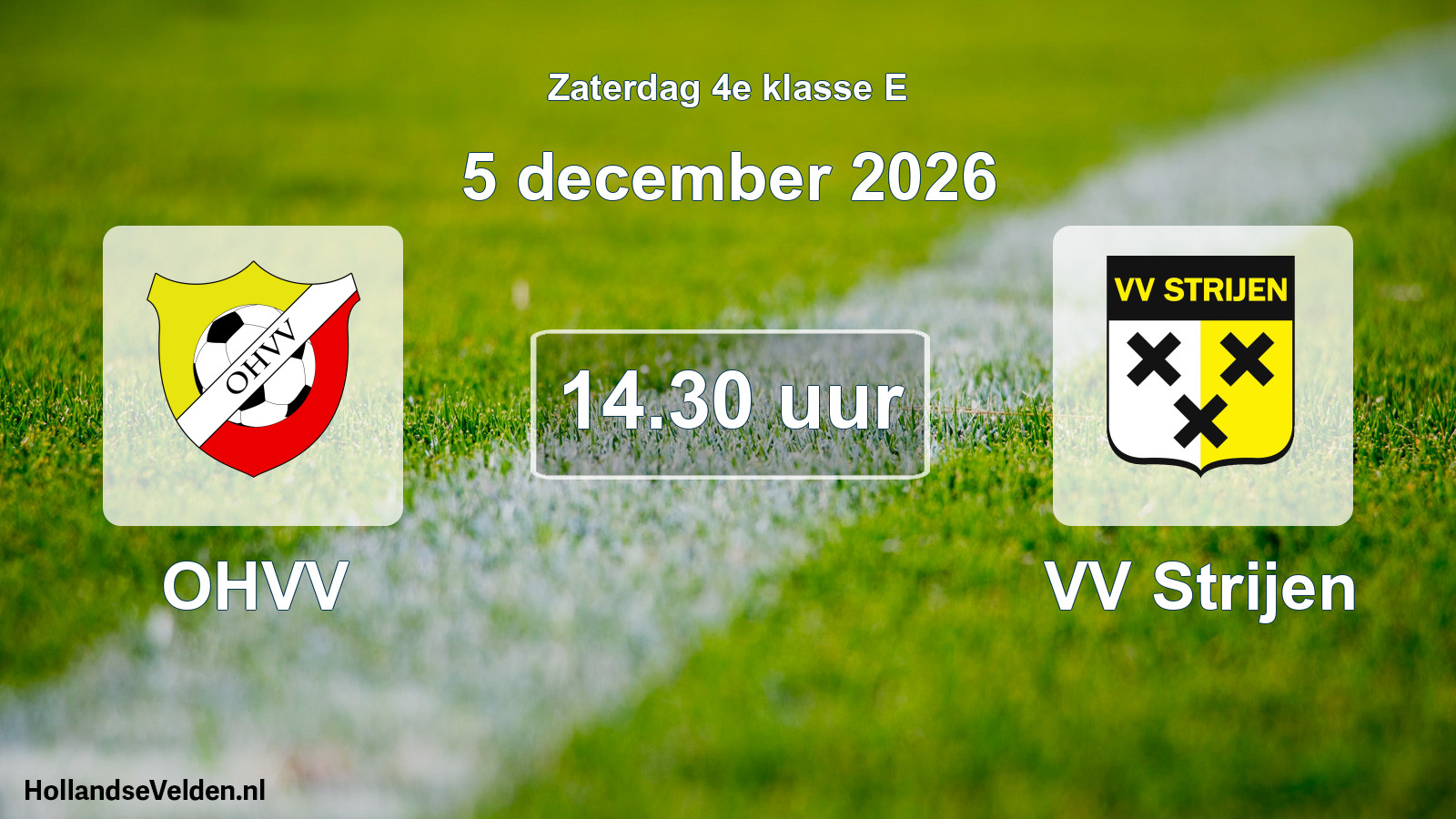 Geplande wedstrijd: OHVV - VV Strijen (5 december 2026)