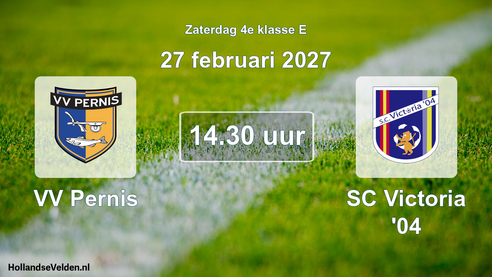 Geplande wedstrijd: VV Pernis - SC Victoria '04 (27 februari 2027)