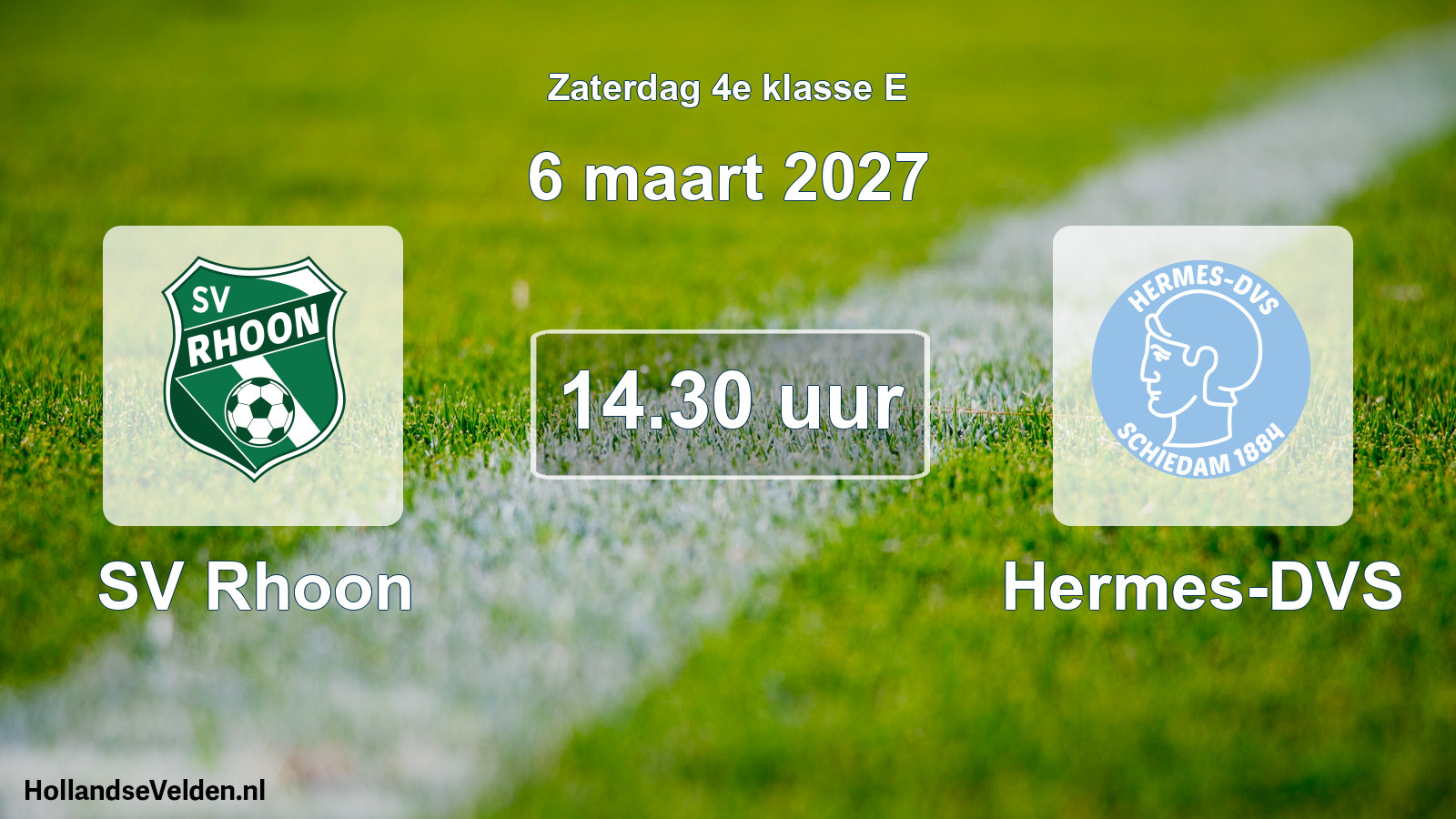 Geplande wedstrijd: SV Rhoon - Hermes-DVS (6 maart 2027)