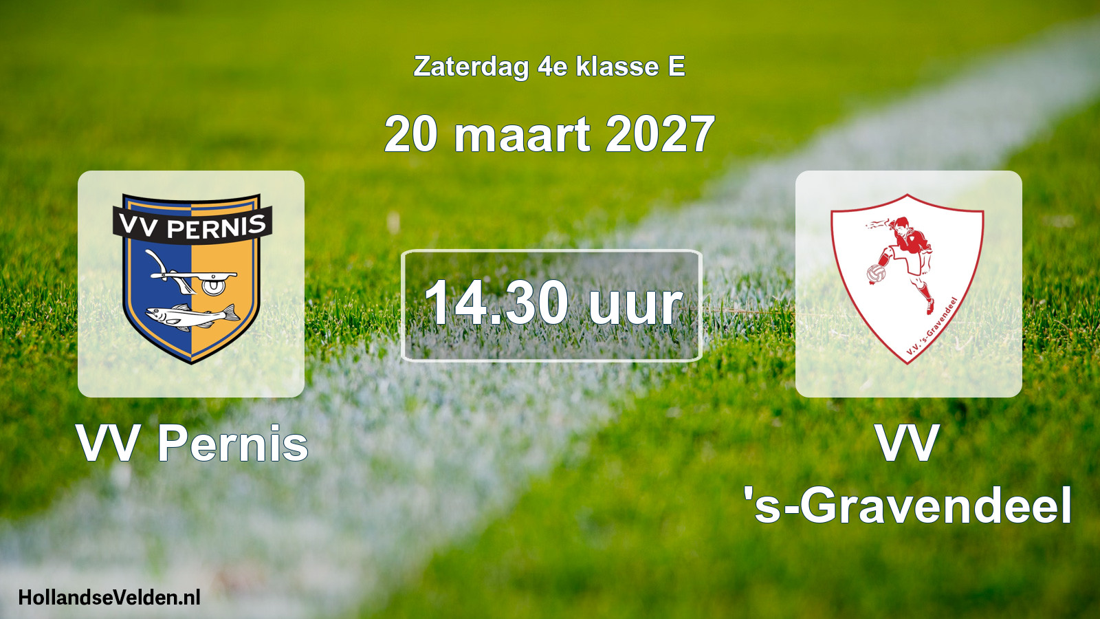Geplande wedstrijd: VV Pernis - VV 's-Gravendeel (20 maart 2027)