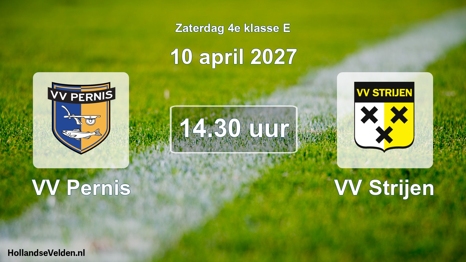 Geplande wedstrijd: VV Pernis - VV Strijen (10 april 2027)