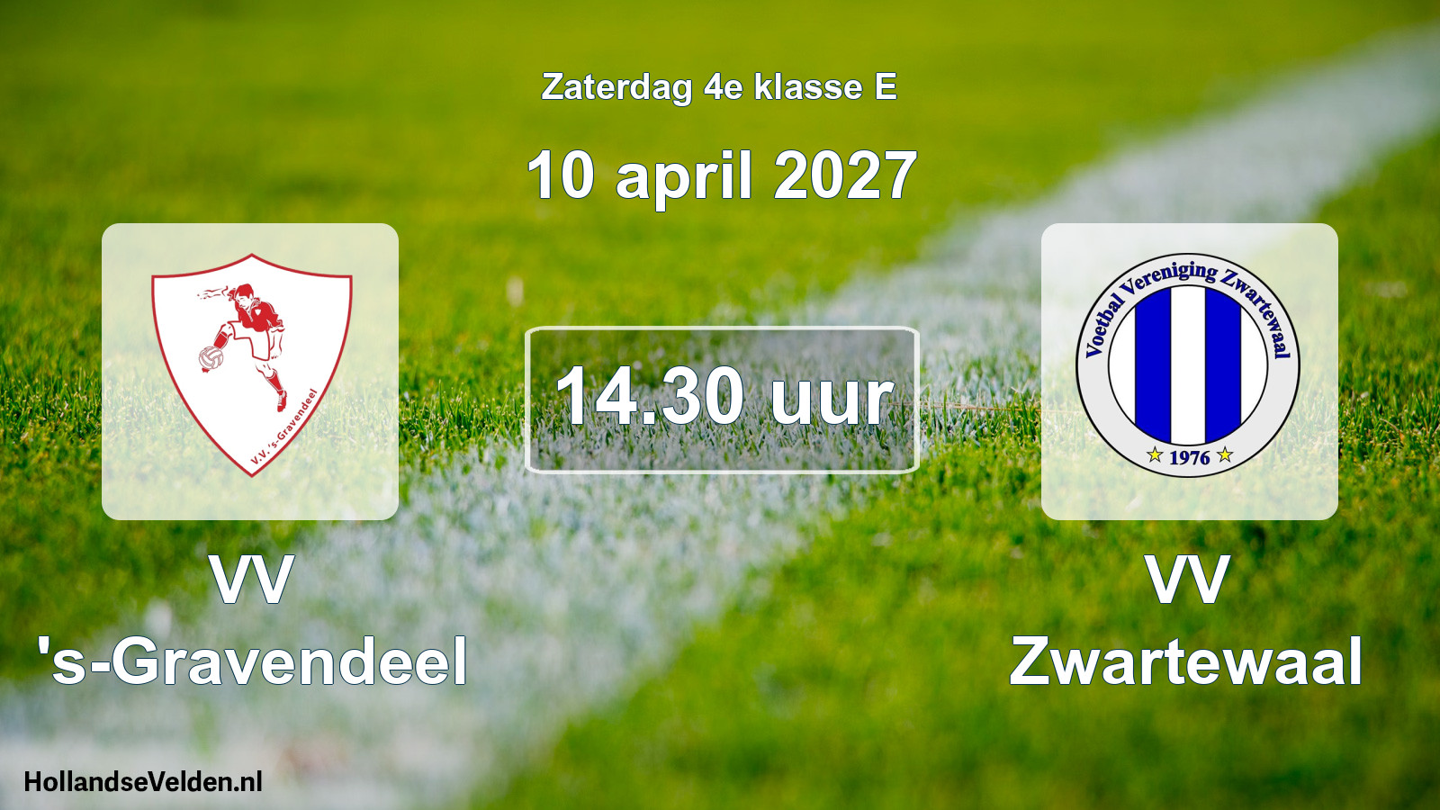 Geplande wedstrijd: VV 's-Gravendeel - VV Zwartewaal (10 april 2027)