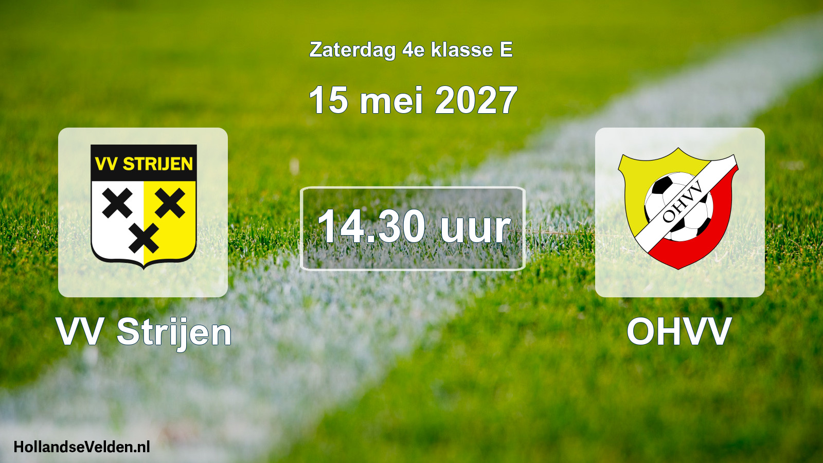 Geplande wedstrijd: VV Strijen - OHVV (15 mei 2027)