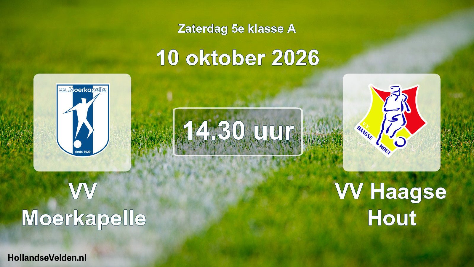 Geplande wedstrijd: VV Moerkapelle - VV Haagse Hout (10 oktober 2026)