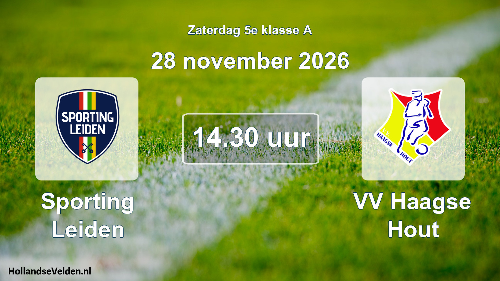 Scheduled Match: Sporting Leiden - VV Haagse Hout (28 November 2026)