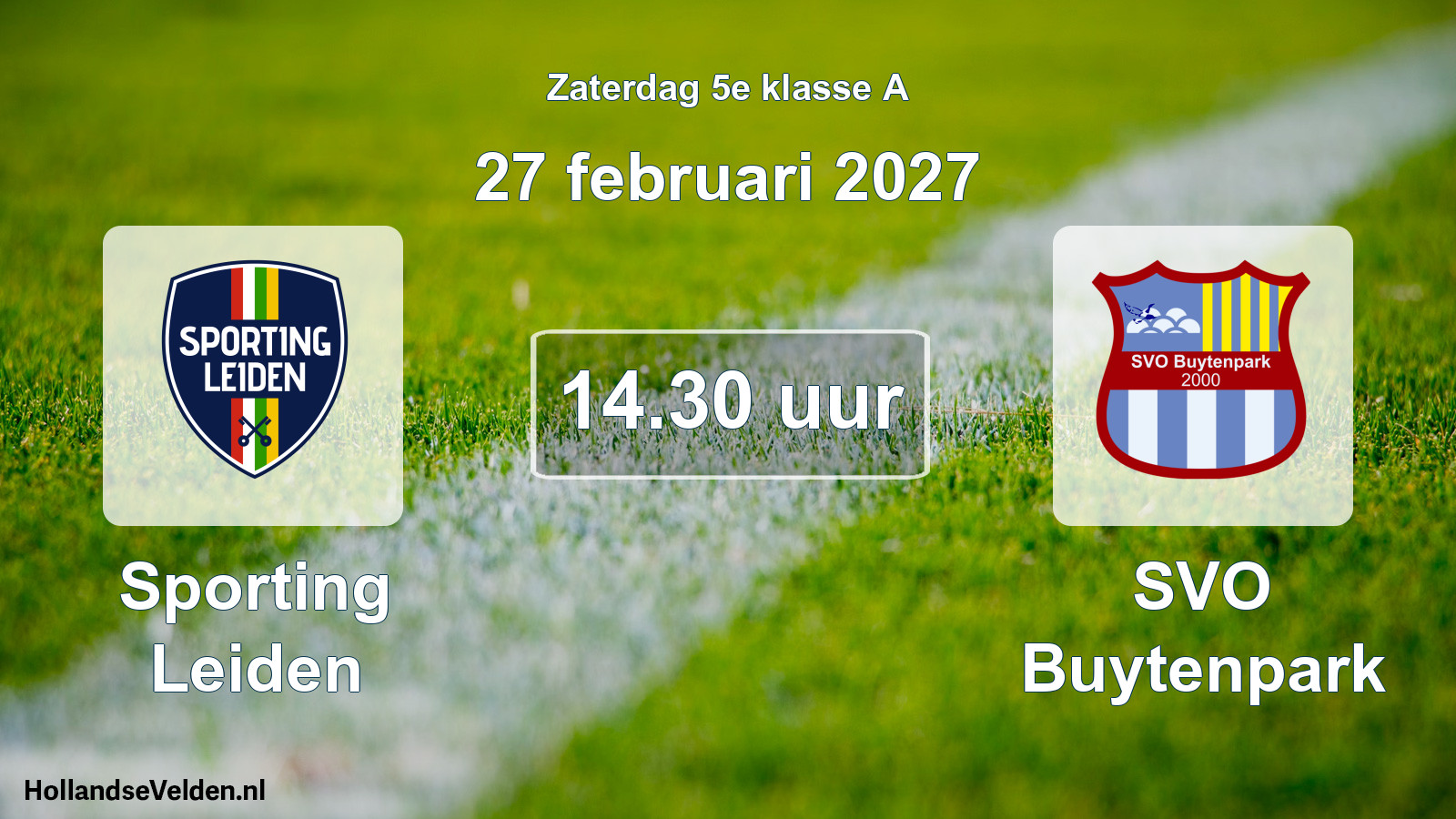 Geplande wedstrijd: Sporting Leiden - SVO Buytenpark (27 februari 2027)