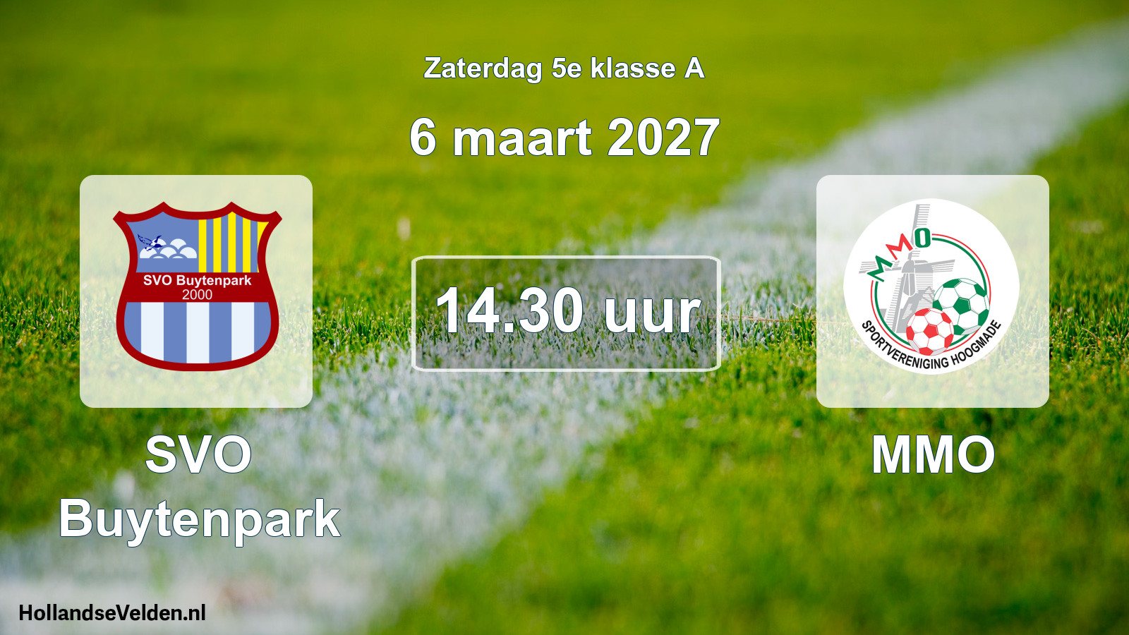 Geplande wedstrijd: SVO Buytenpark - MMO (6 maart 2027)