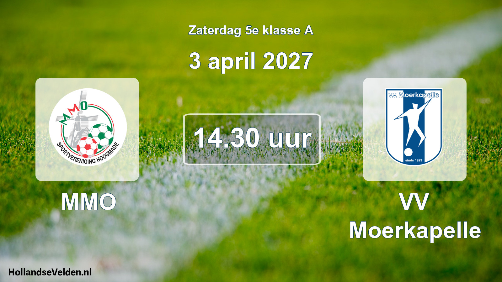 Geplande wedstrijd: MMO - VV Moerkapelle (3 april 2027)